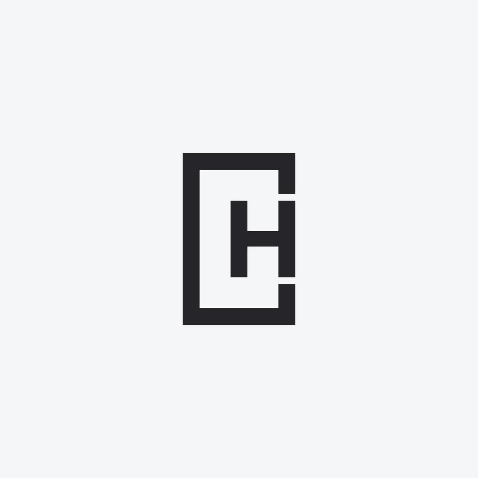Letter CH Initial design logo template. vector