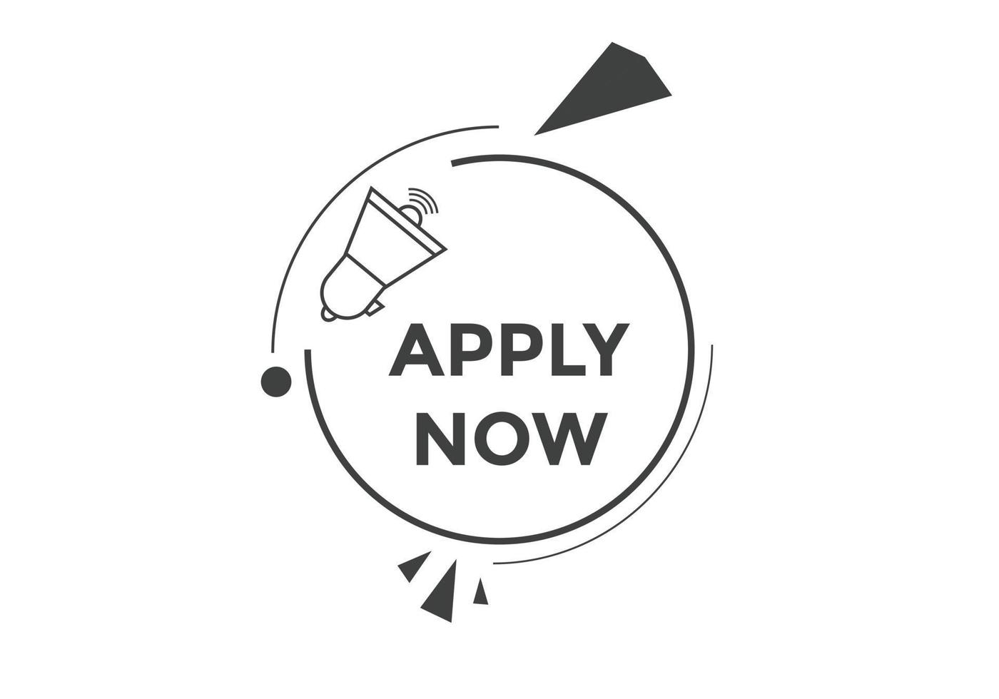 Apply now button. Apply now template for website. Apply now icon flat style vector