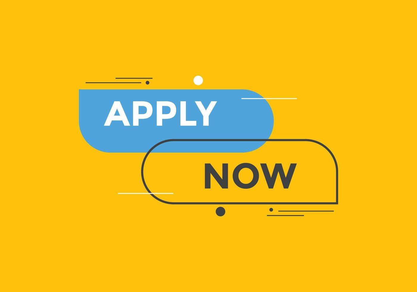 Apply now button. Apply now template for website. Apply now icon flat style vector