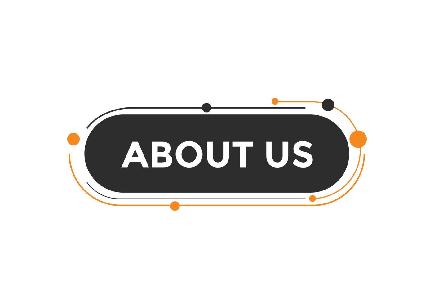 About us text web button template. About us sign icon label colorful vector