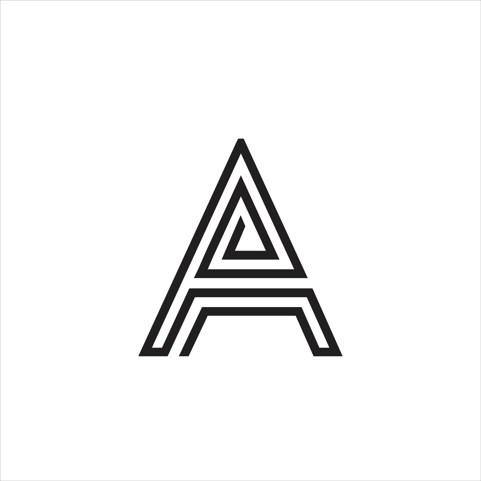 A letter monogram logo in monoline style. 7932776 Vector Art at Vecteezy