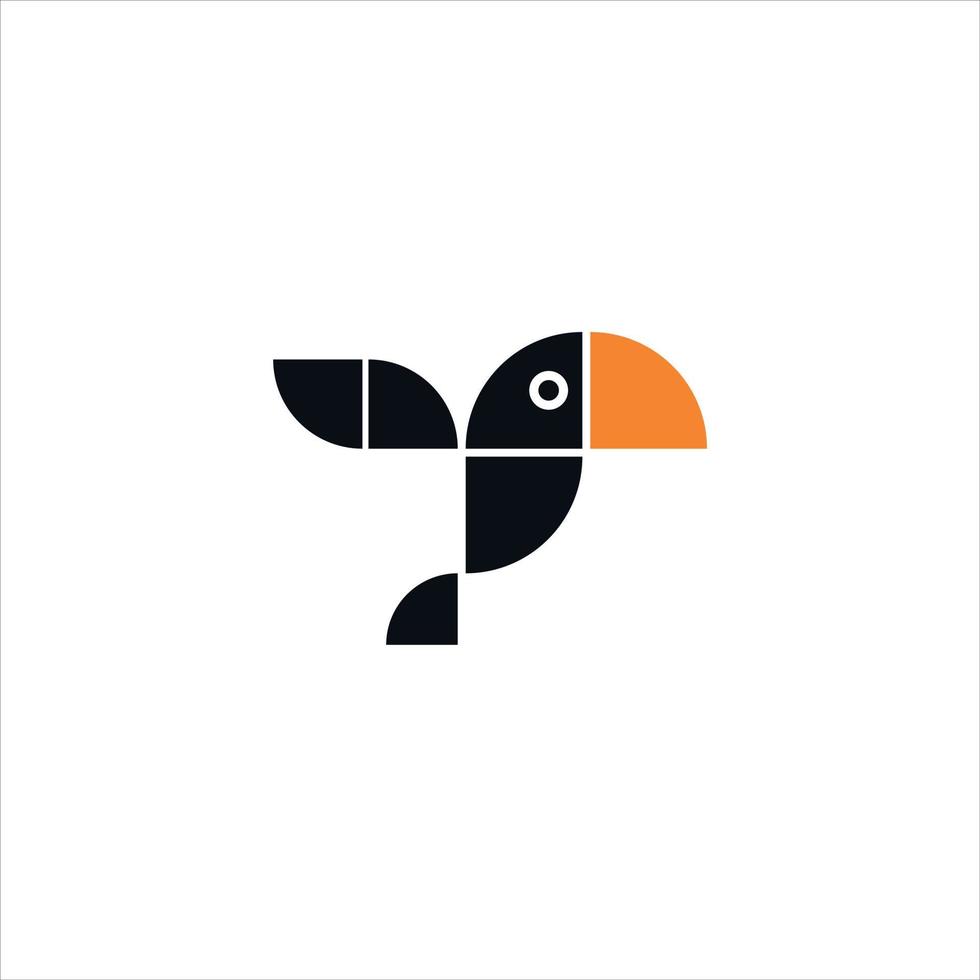 Toucan bird vector illustration icon.
