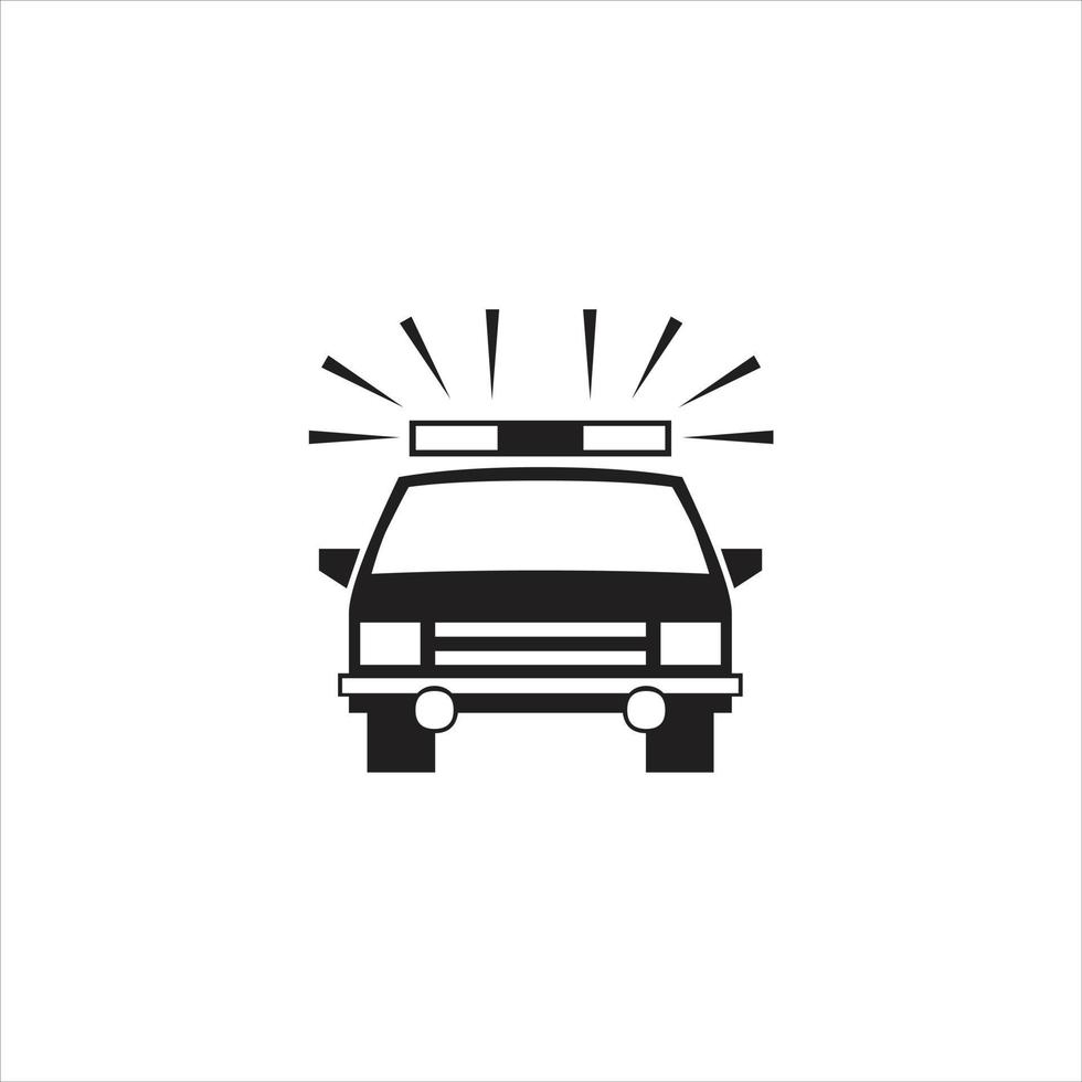 police car icon logo design template. vector