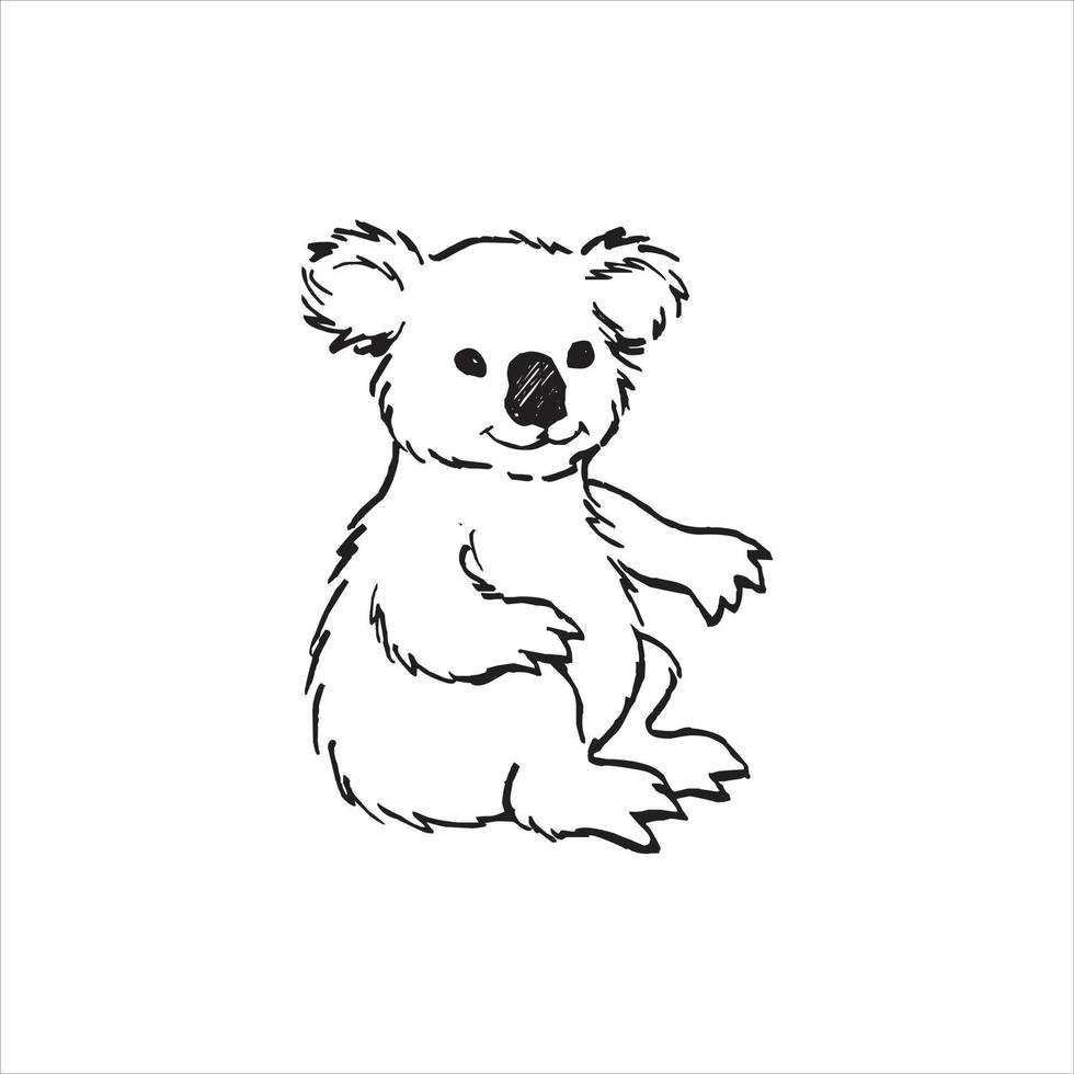 Koala abstract style vector logo.
