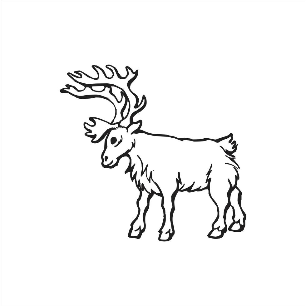 Wild deer animal vector logo.