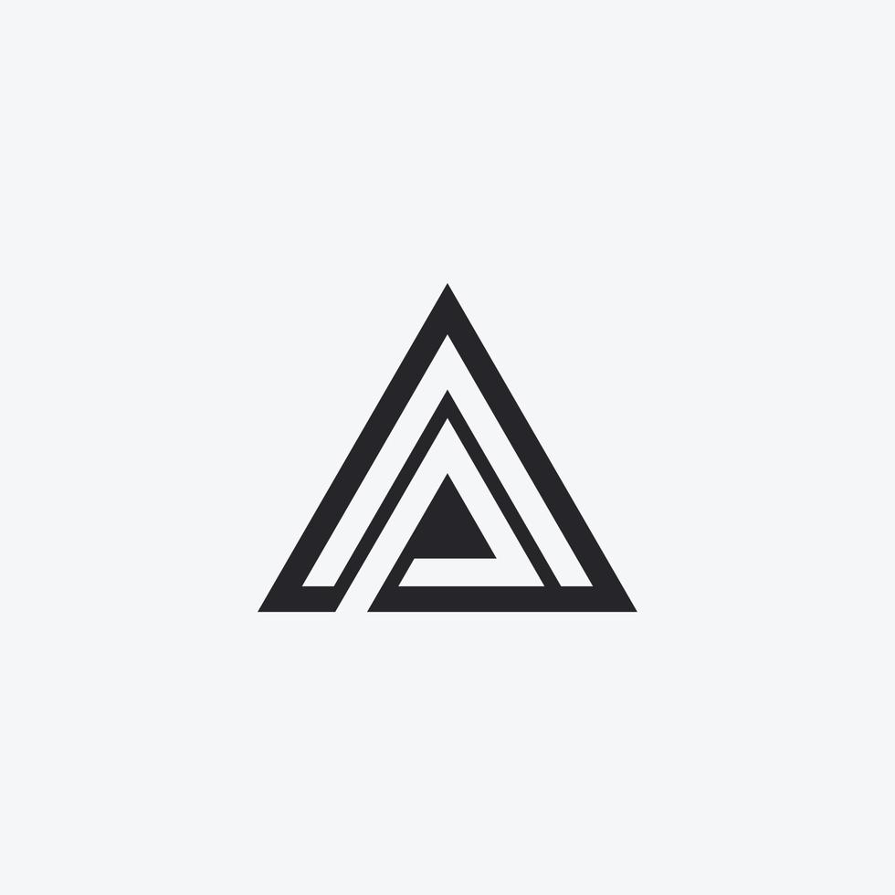 Letter AP triangle logo design template. vector