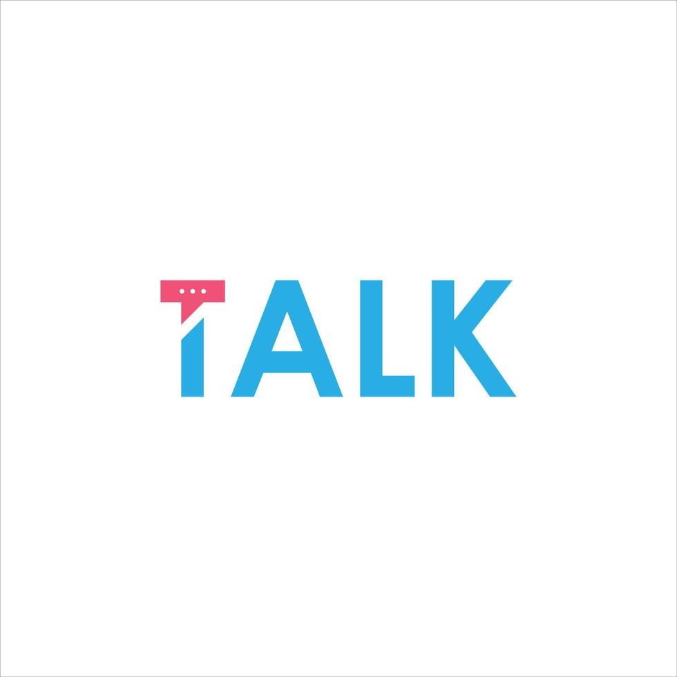 Talking design vector logo template.