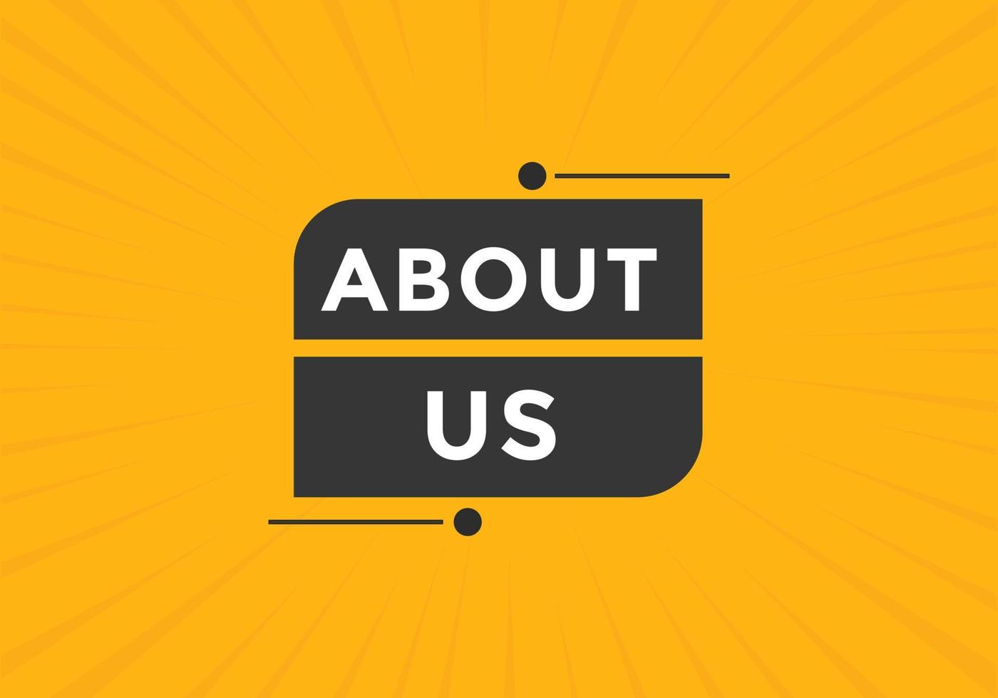 About us text web button template. About us sign icon label colorful vector
