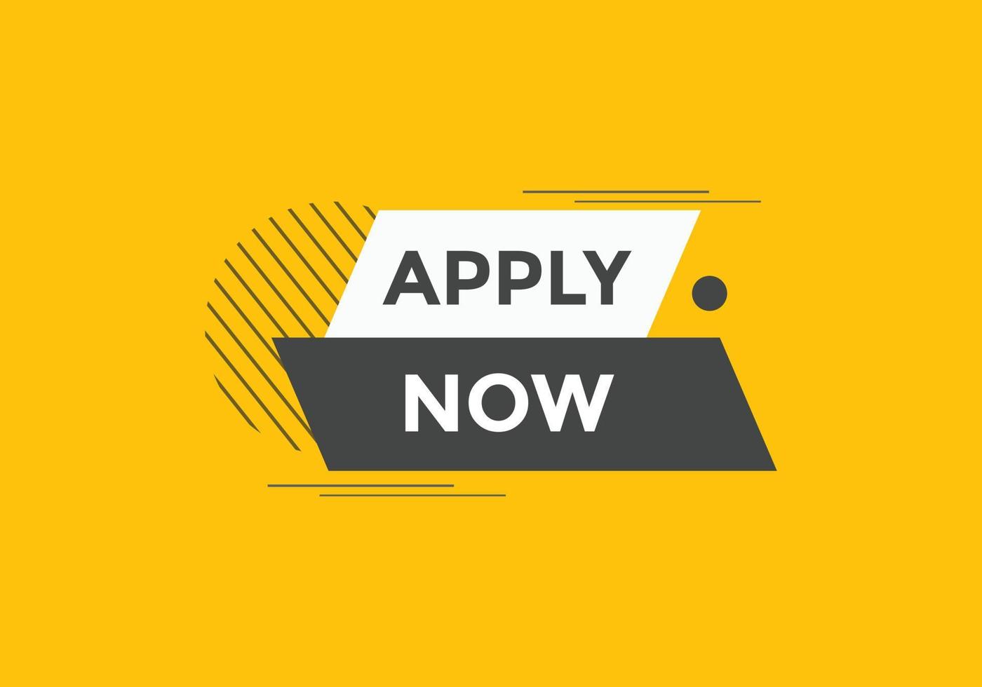 Apply now button. Apply now template for website. Apply now icon flat style vector