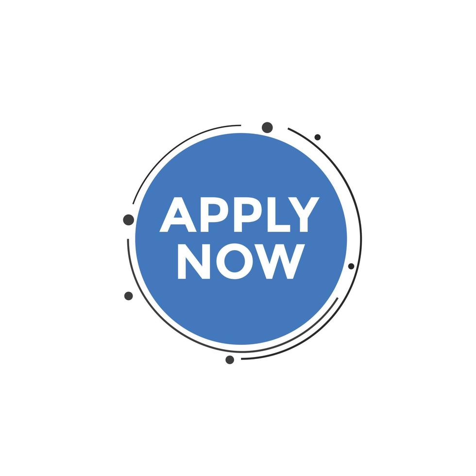 Apply now web button template. Apply now icon label colorful vector