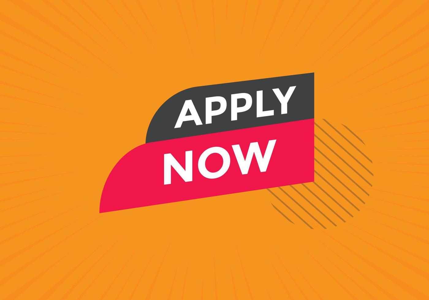 Apply now button. Apply now template for website. Apply now icon flat style vector