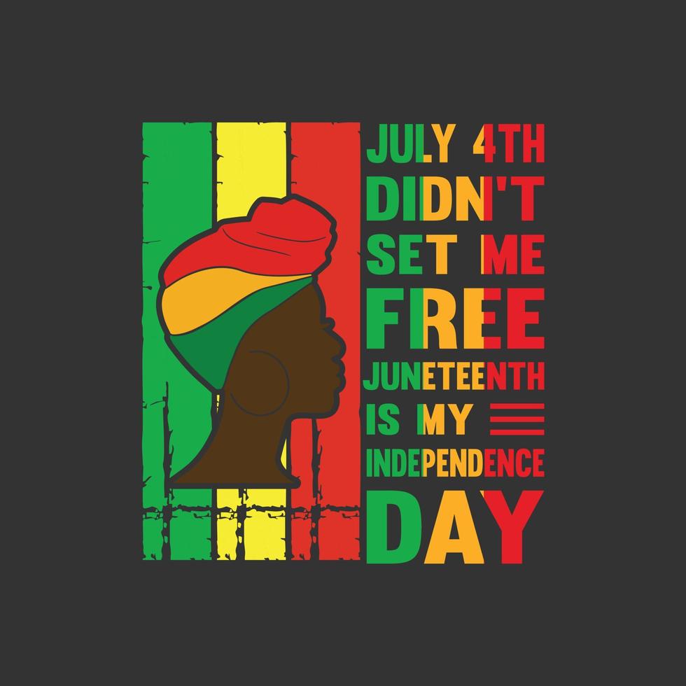 Juneteenth day t shirt design vector