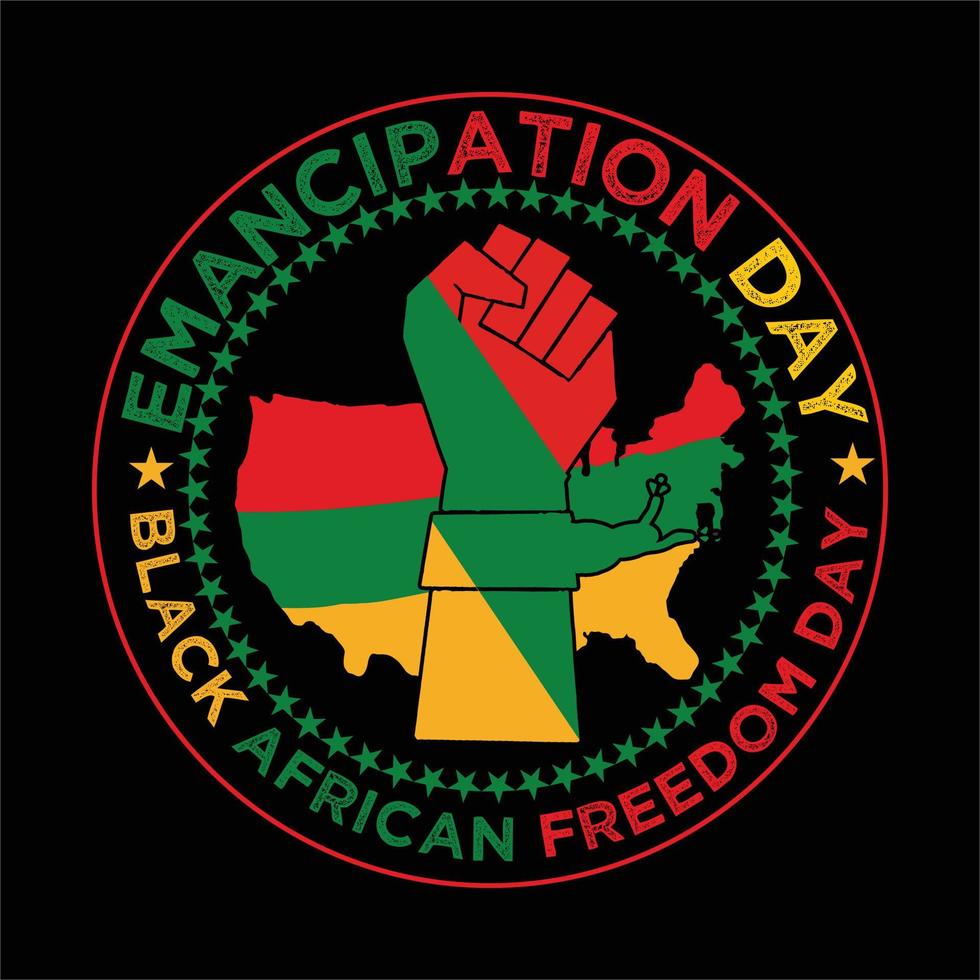 Juneteenth day t shirt design vector