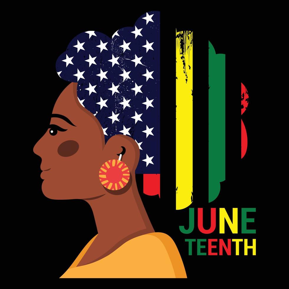 Juneteenth day t shirt design vector