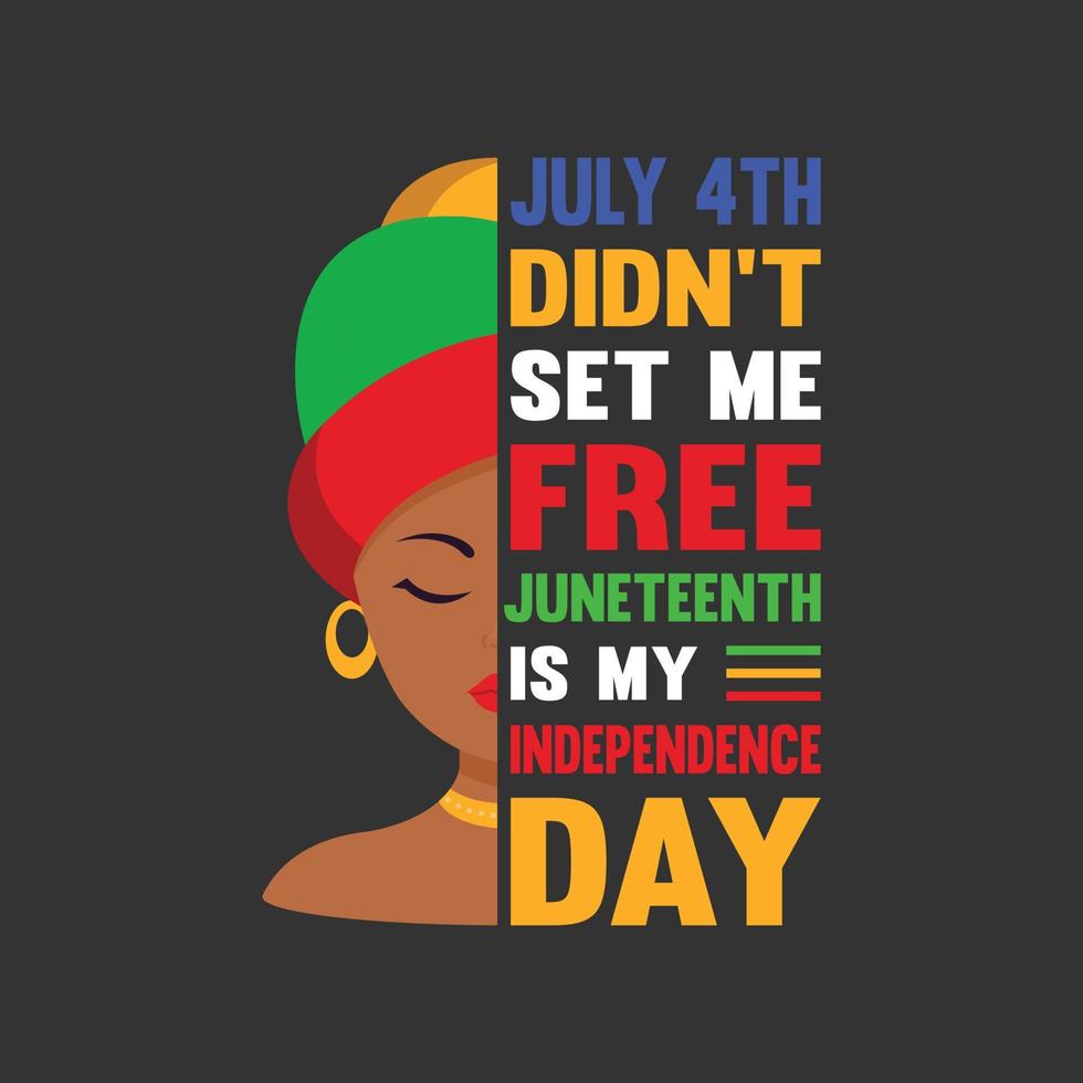 Juneteenth day t shirt design vector