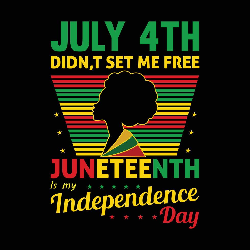 Juneteenth day t shirt design vector