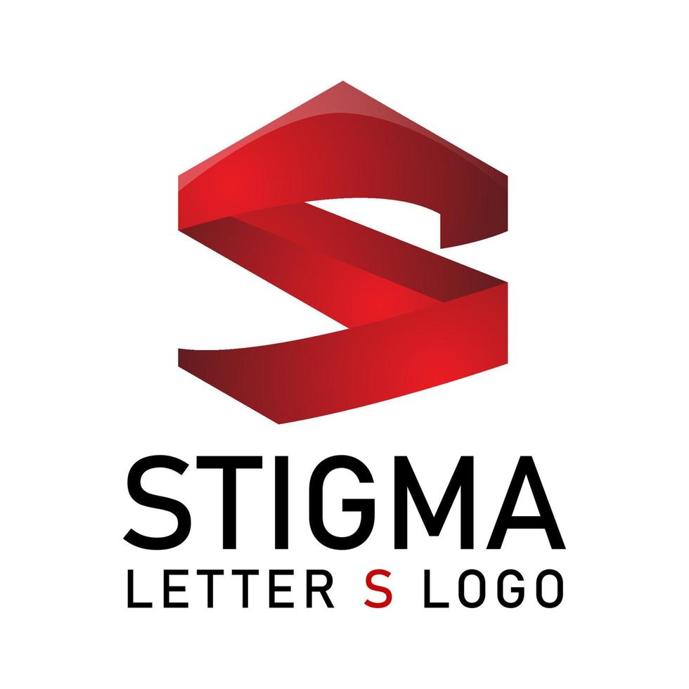 estigma, diseño del logotipo de la letra s. plantilla de vector de logotipo de letra s 3d colorido. concepto de letra s con vector de diseño de estilo 3d.