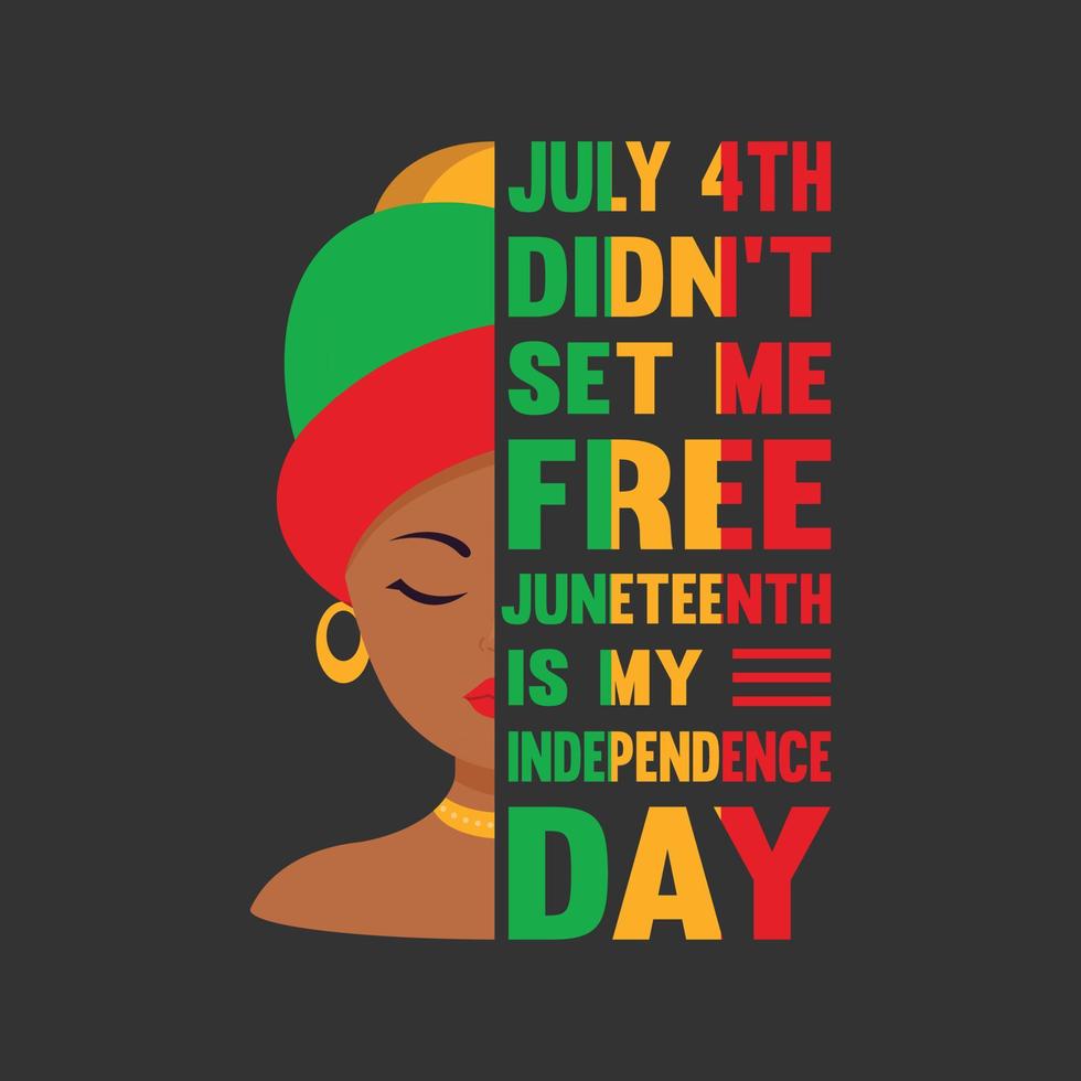 Juneteenth day t shirt design vector