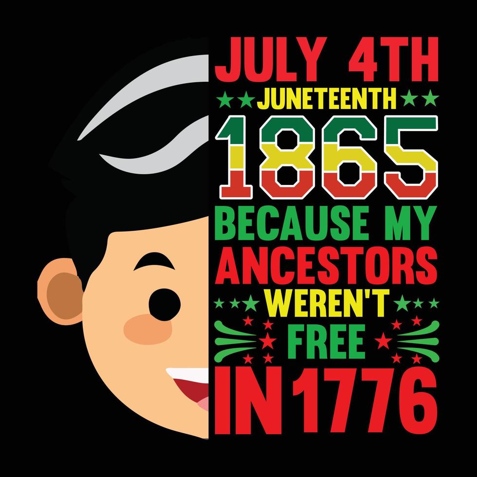 Juneteenth day t shirt design vector