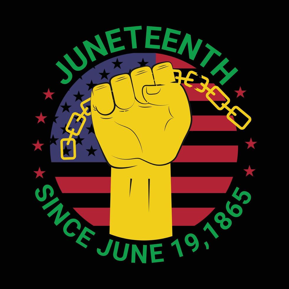 Juneteenth day t shirt design vector