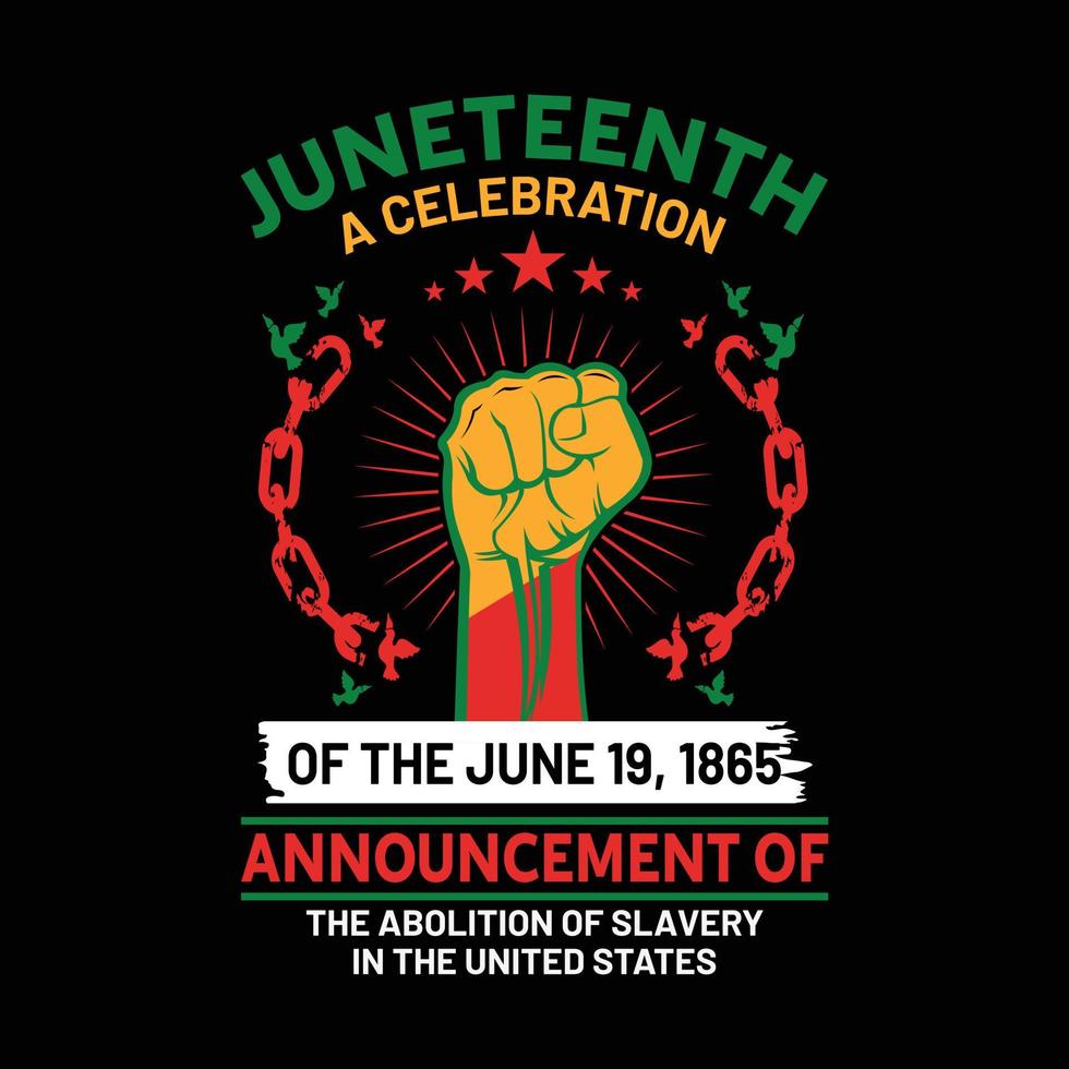 Juneteenth day t shirt design vector
