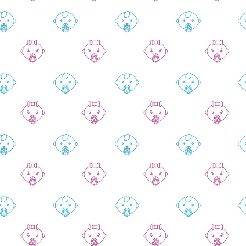 Baby shower seamless pattern. vector