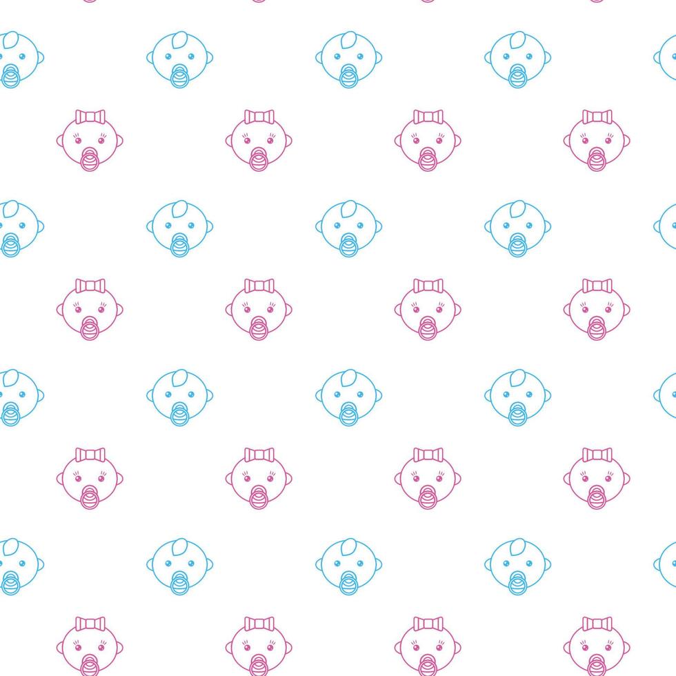 Baby shower seamless pattern. vector