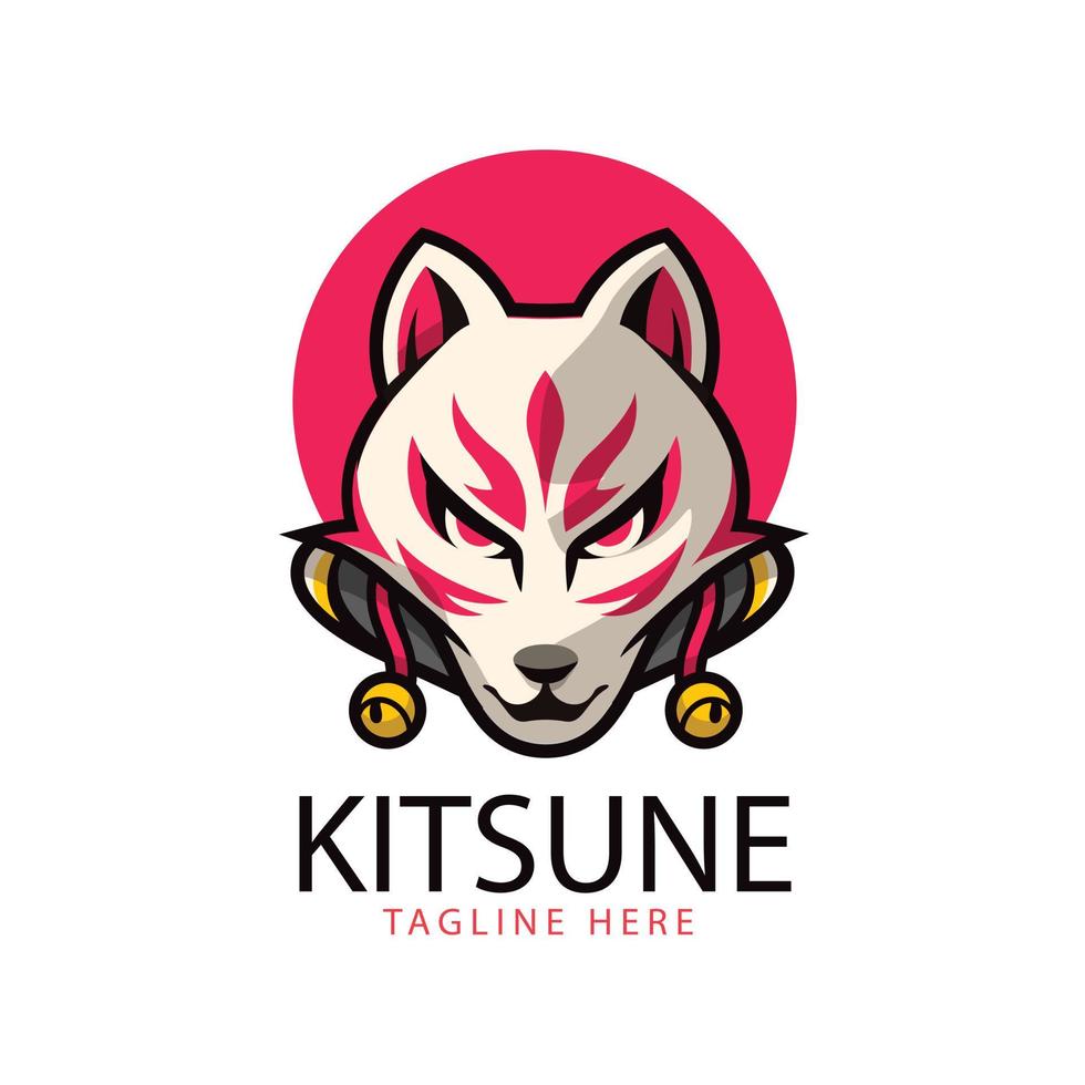 hand drawn flat design kitsune logo 7933654 Vector Art at Vecteezy