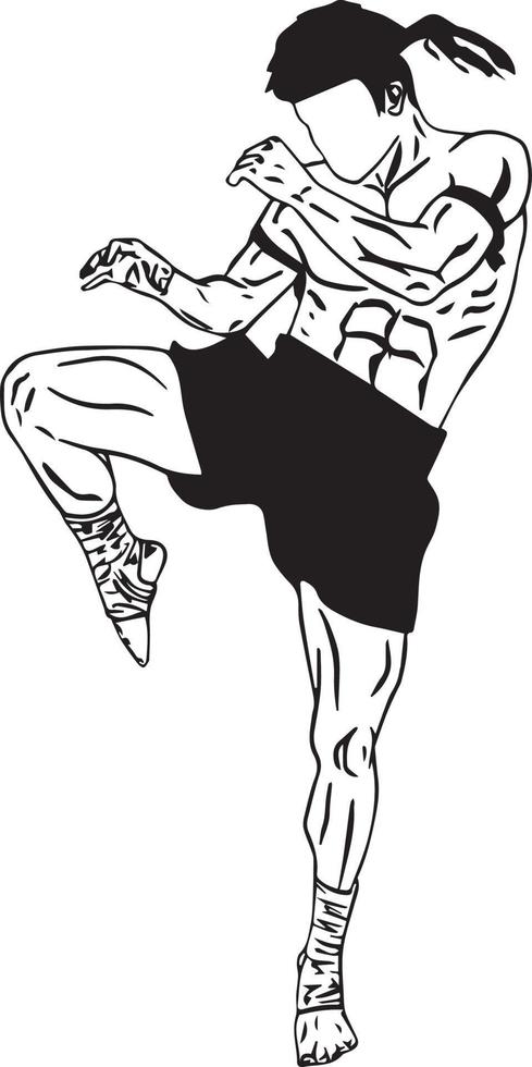 muaythai logo vector illustration