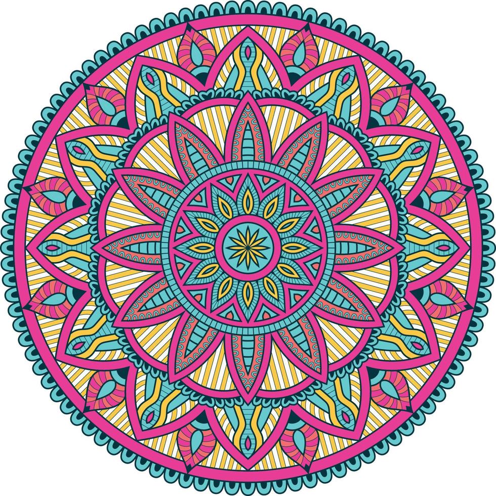 Colorful mandala pattern background design vector