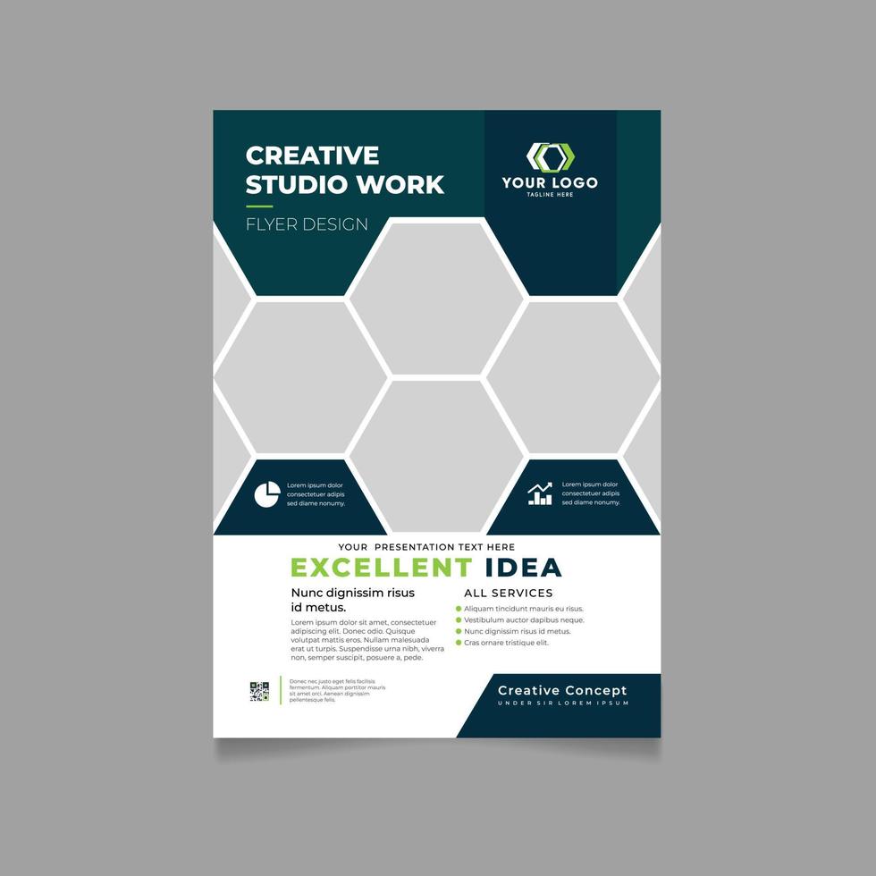 Corporate flyer design vector