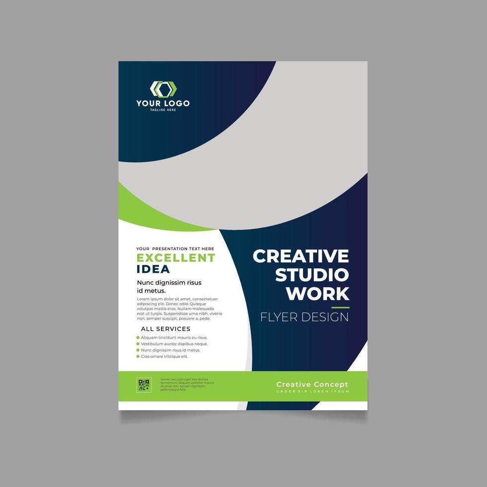 Corporate flyer design vector