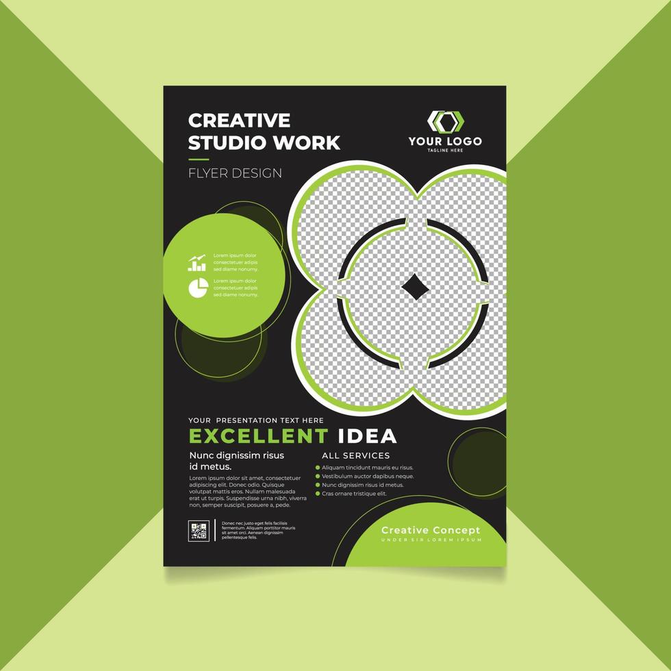 creative corporate flyer design template vector
