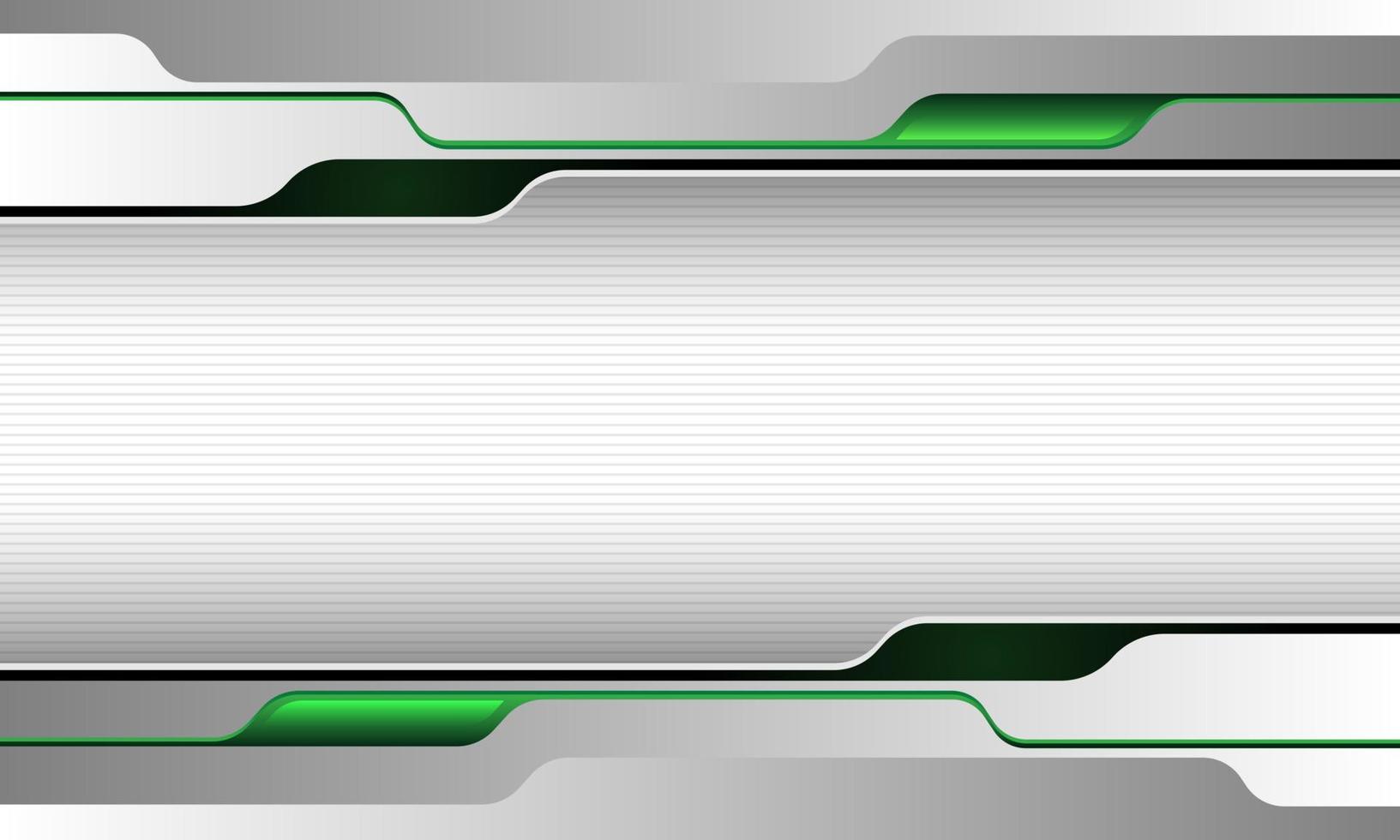 Abstract white grey green line cyber futuristic technology creative design modern vector