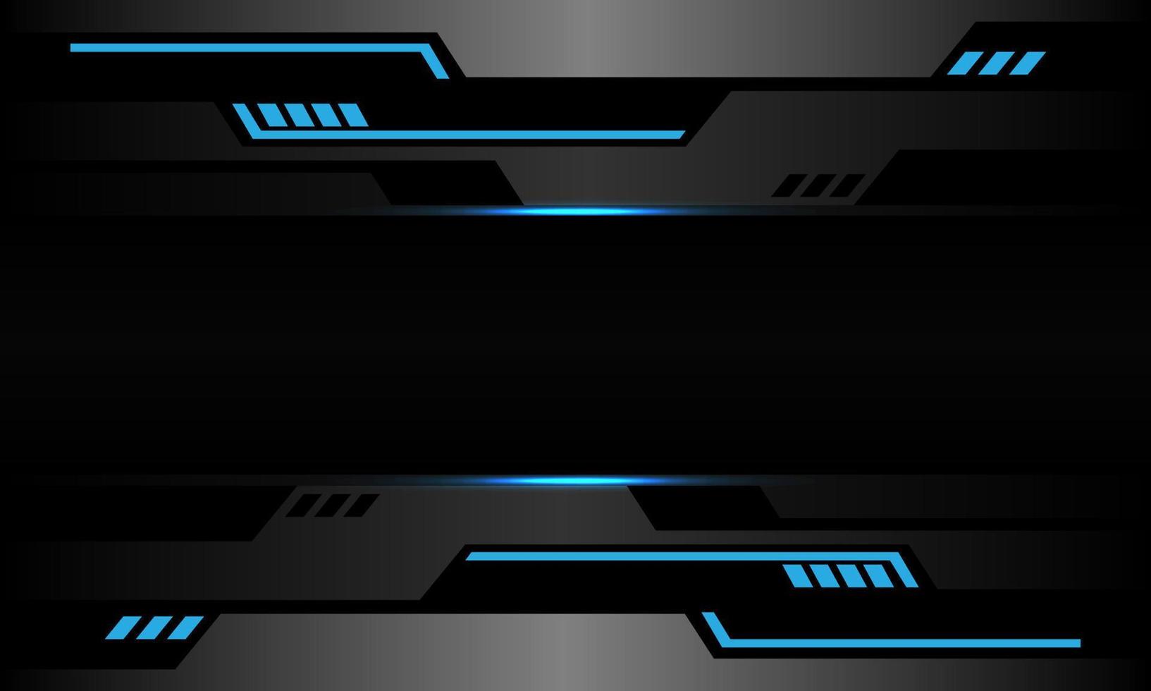 Abstract grey metallic blue light cyber black futuristic technology design modern background vector