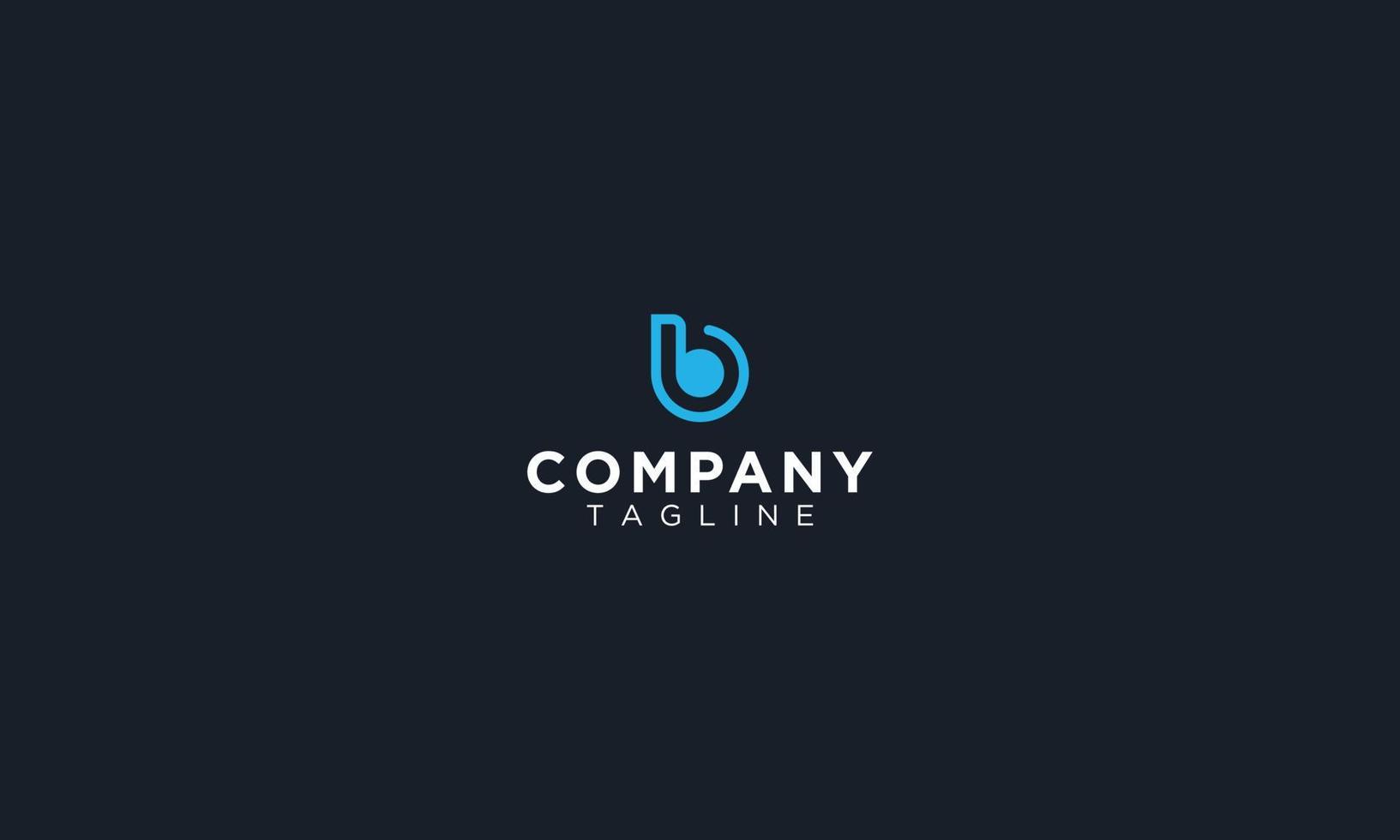 Letter B circle monogram vector logo design