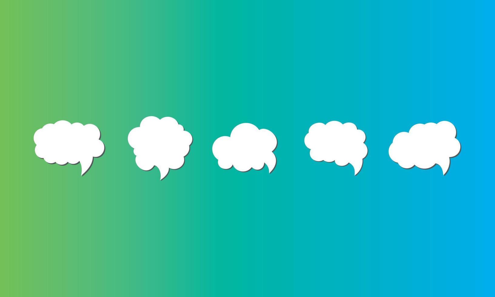 Abstract speech bubbles cloud element used in social networks vector