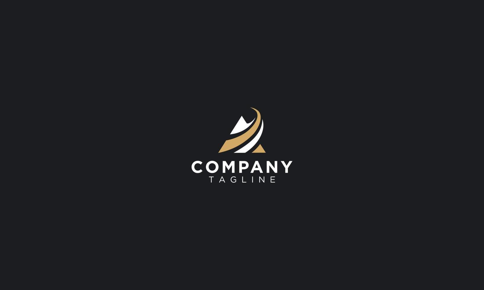 Initial letter A triangle financial logo illustration design vector