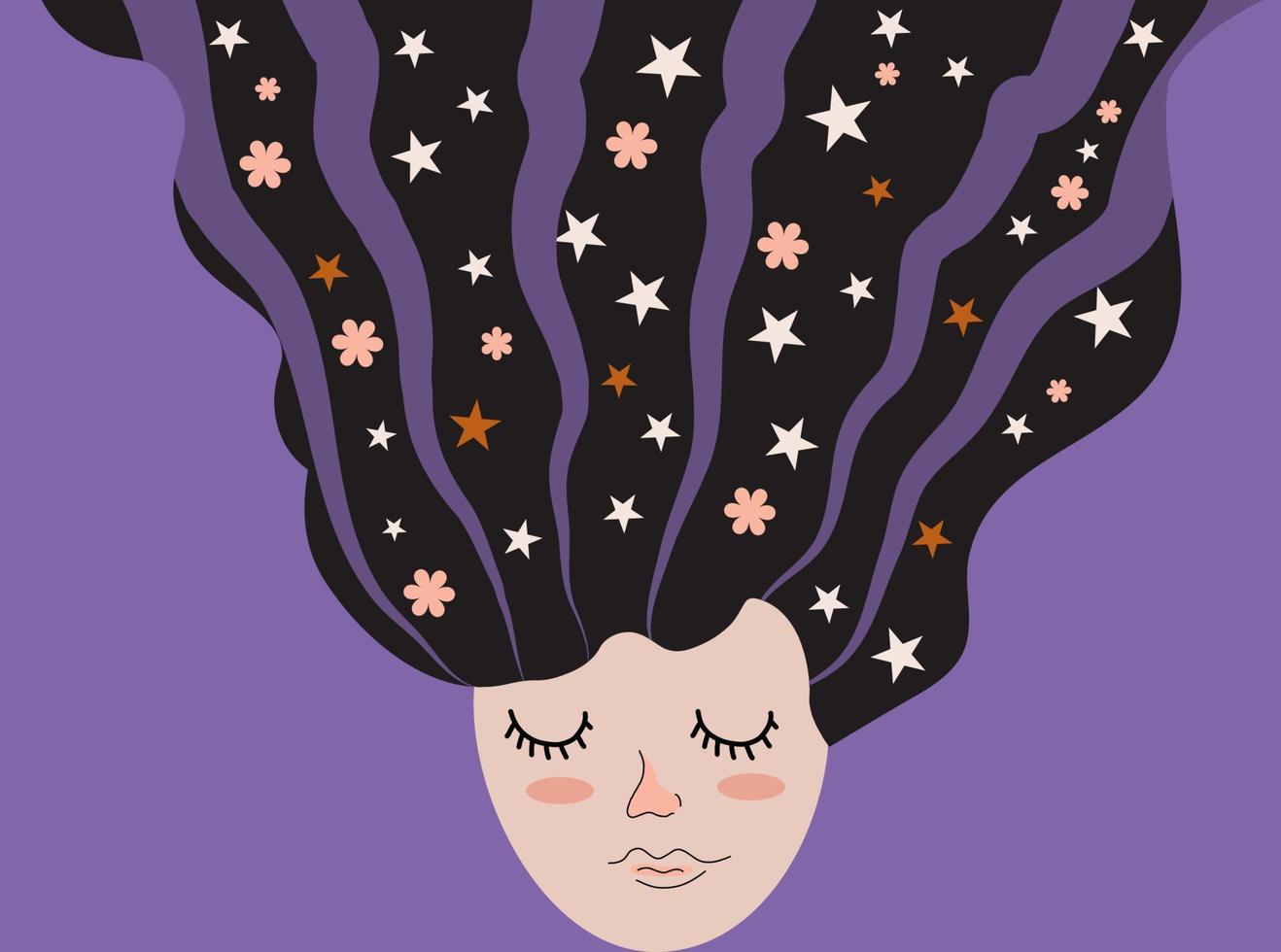 Girl hair abstract vector