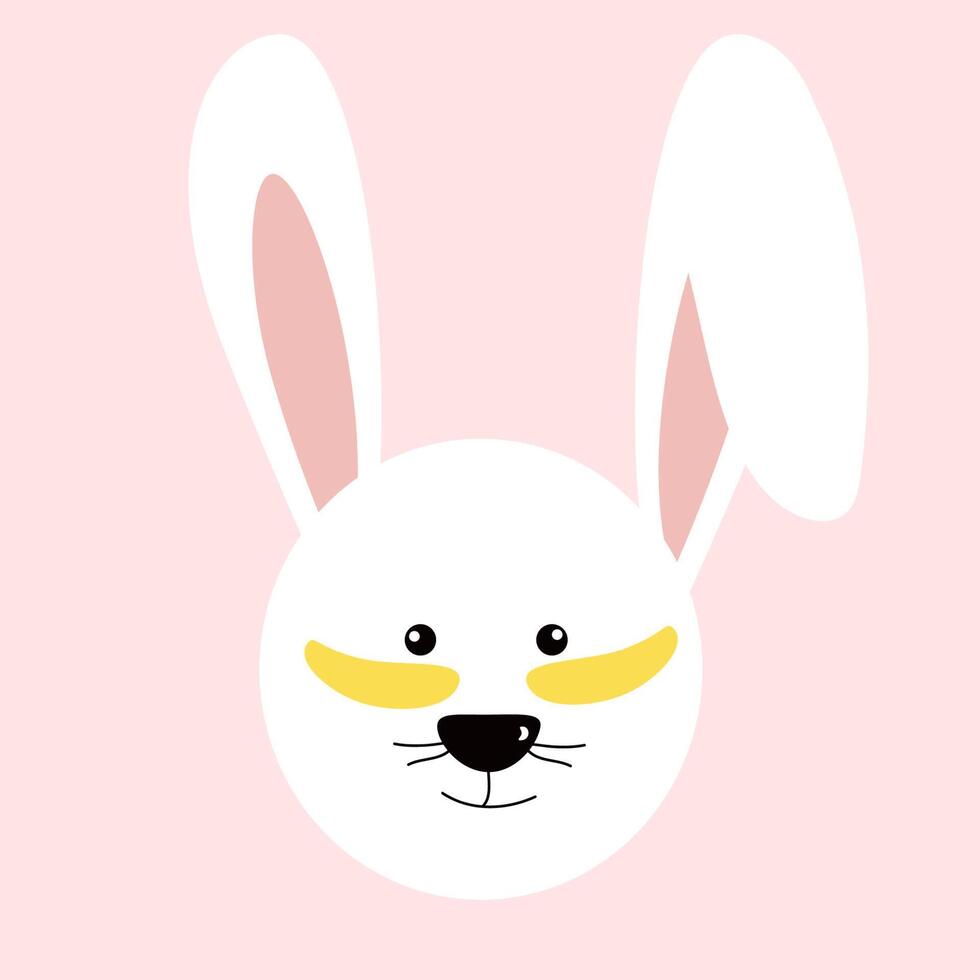 rabbit on pink background vector