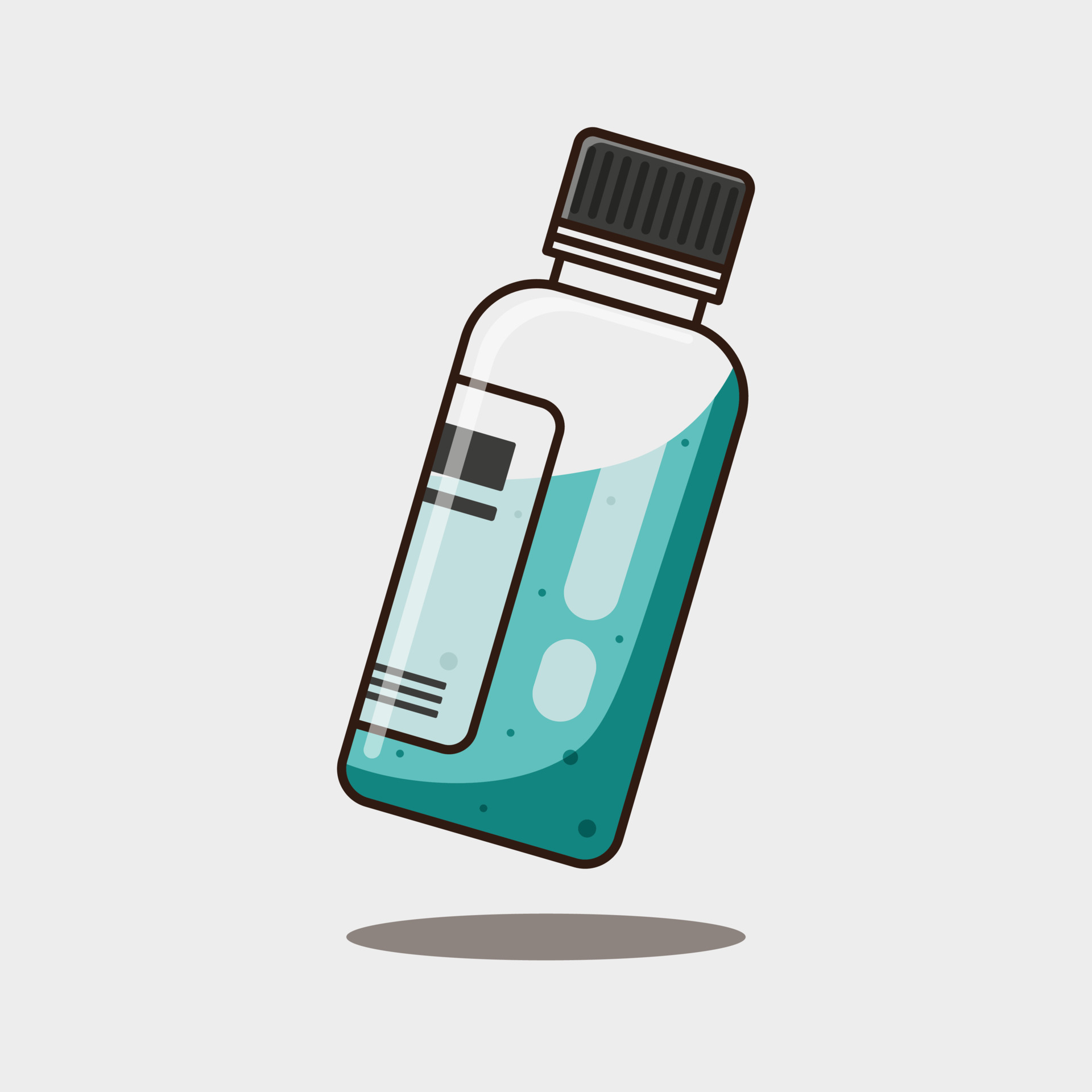 antiseptic mouthwash cartoon vector flat design illustration 7934053