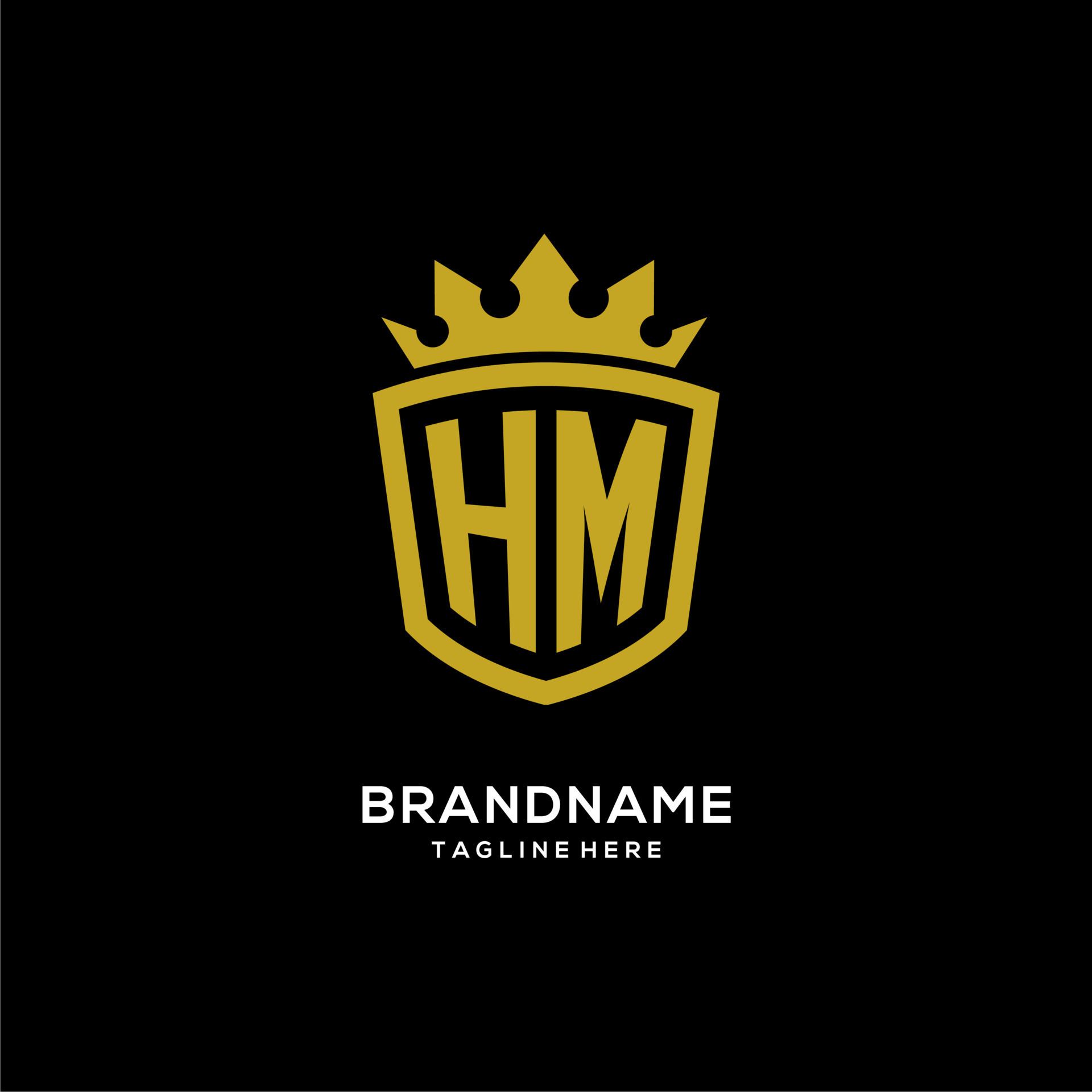 Monogram HM Logo Design By Vectorseller