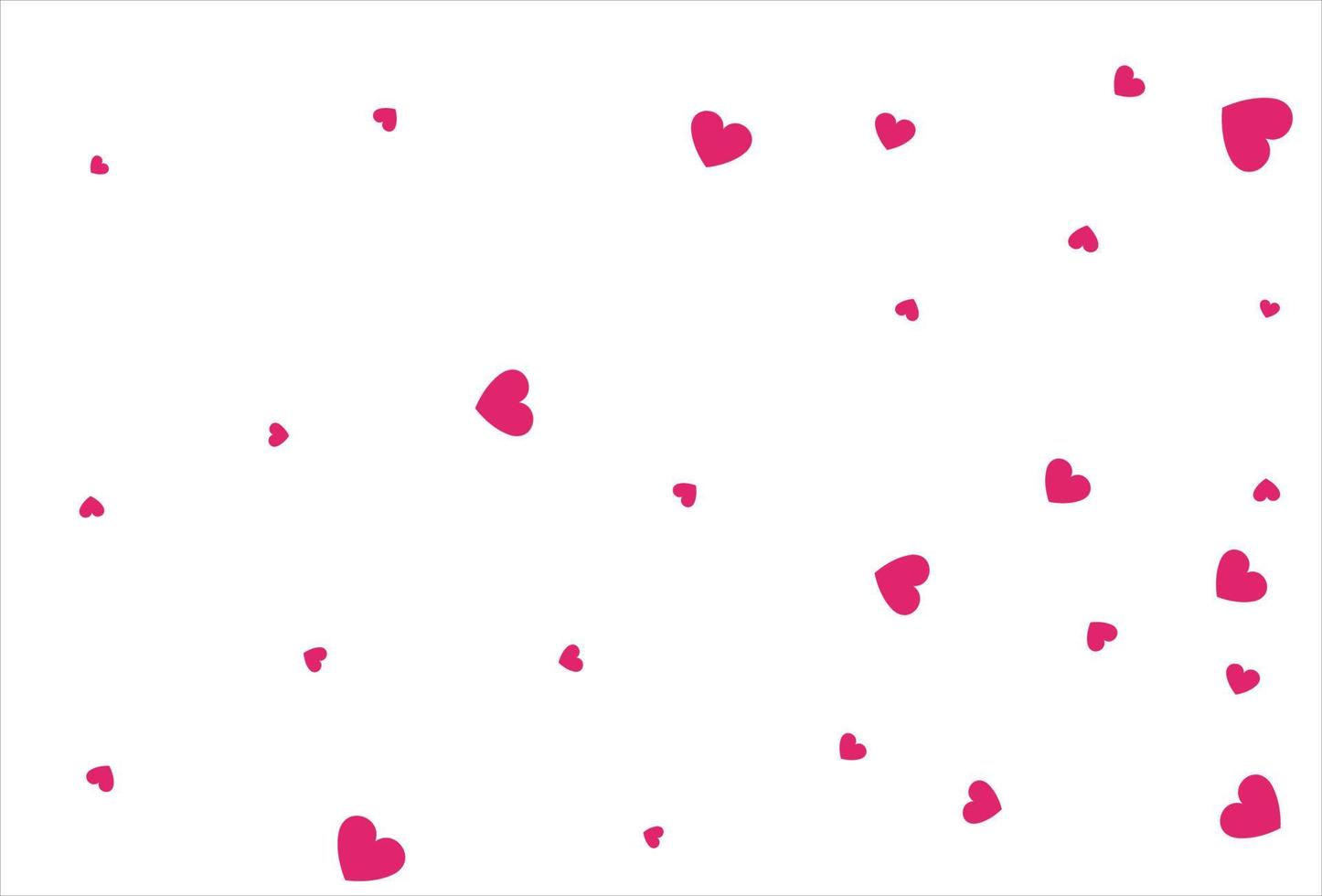 Red heart background. Love confetti background vector