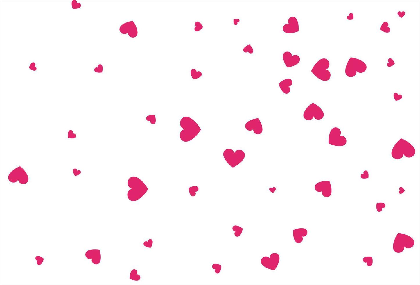 Red heart background. Love confetti background vector