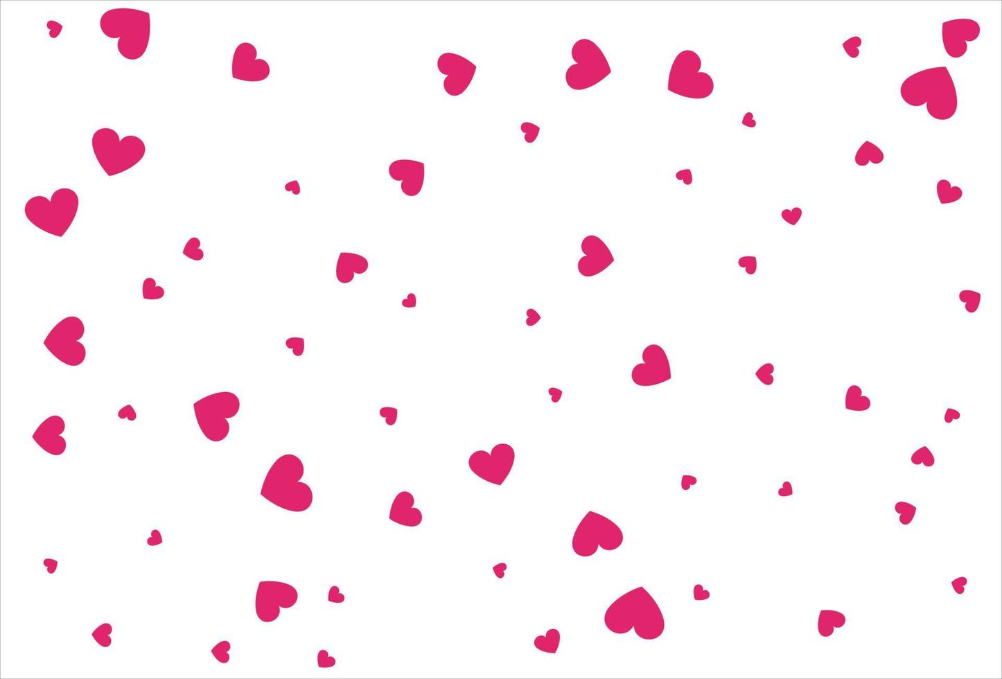 Red heart background. Love confetti background vector