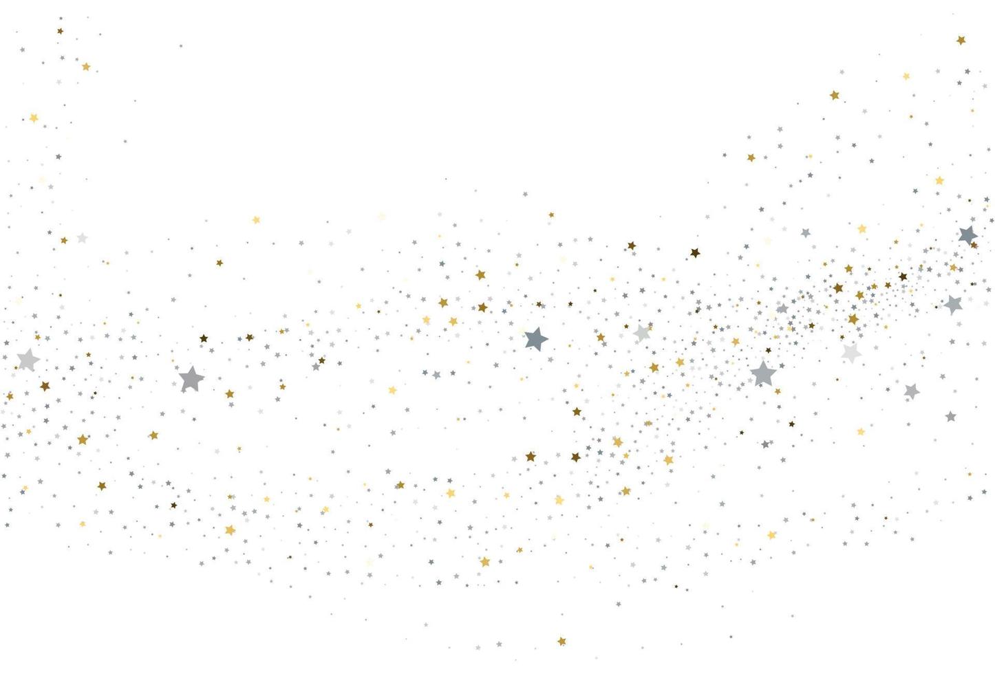 Light gold and light silver glitter confetti background. vector