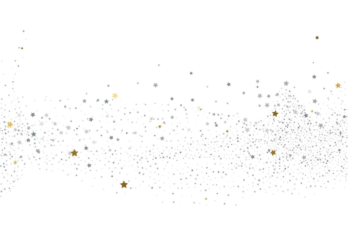 Light gold and light silver glitter confetti background. vector