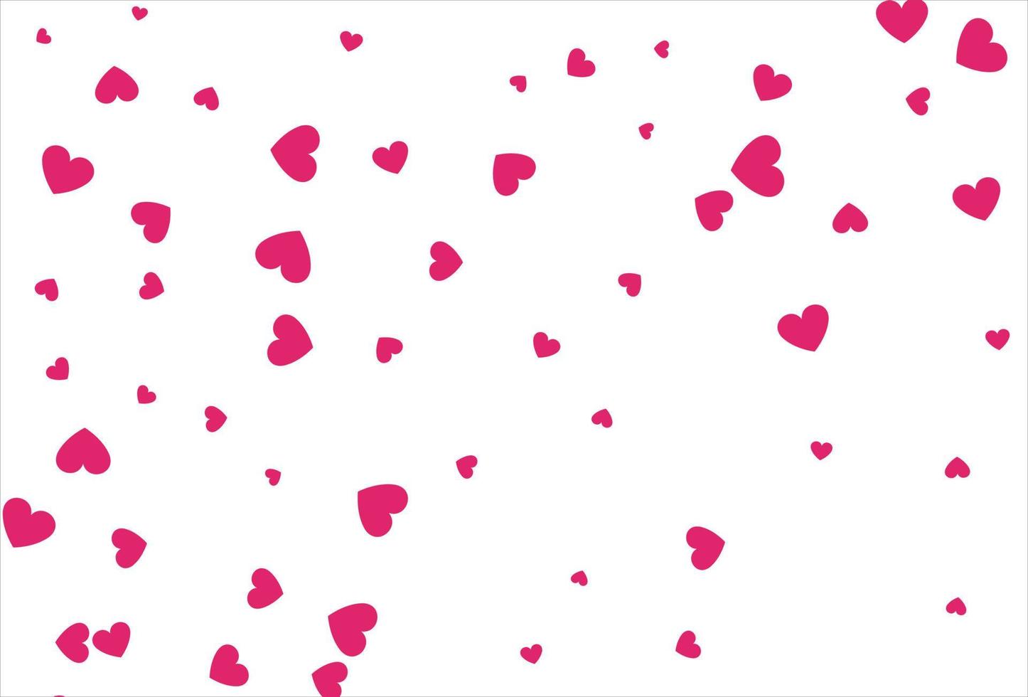 Red heart background. Love confetti background vector