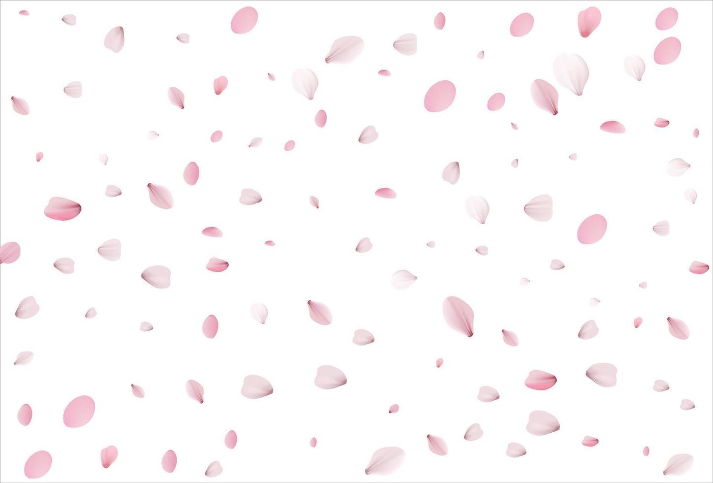 pétalos de sakura. telón de fondo de pétalos de cereza vector