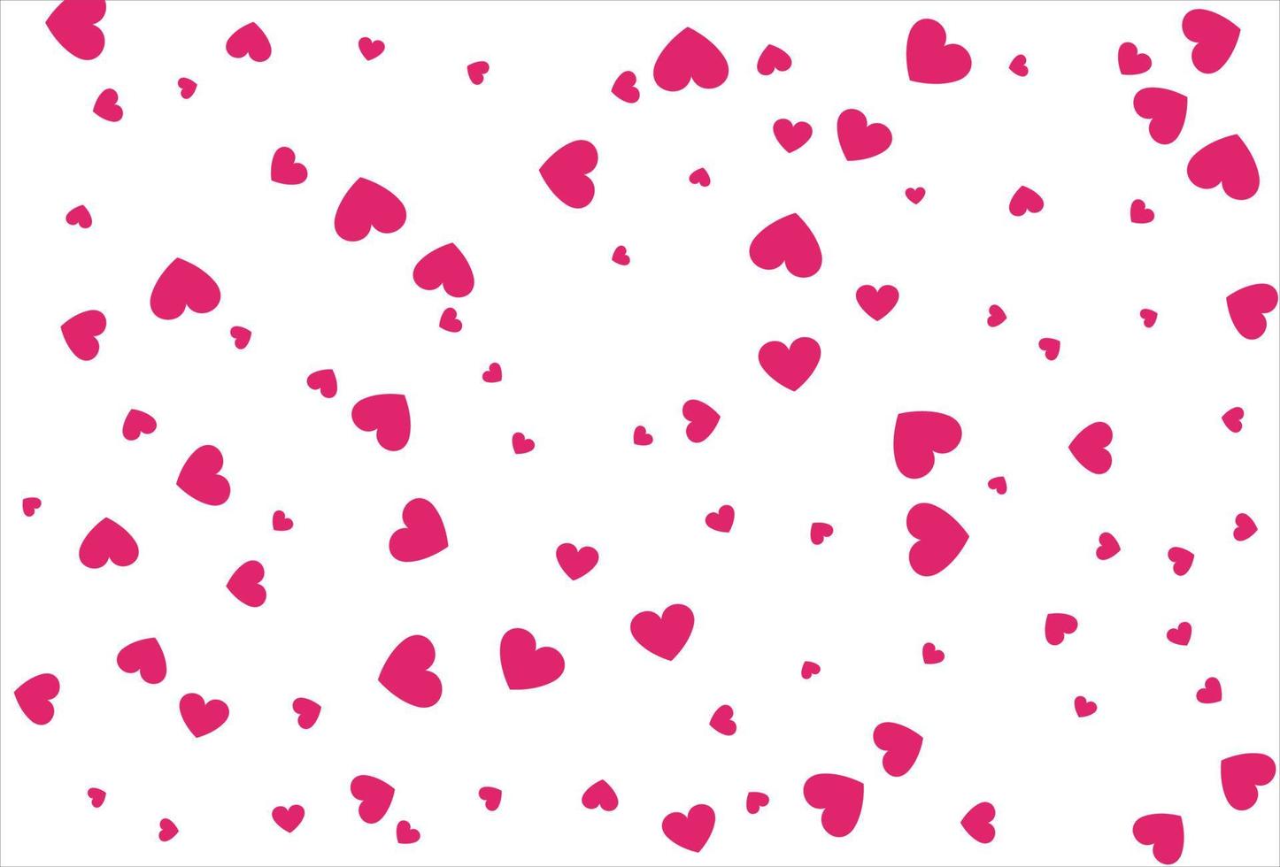 Red heart background. Love confetti background vector